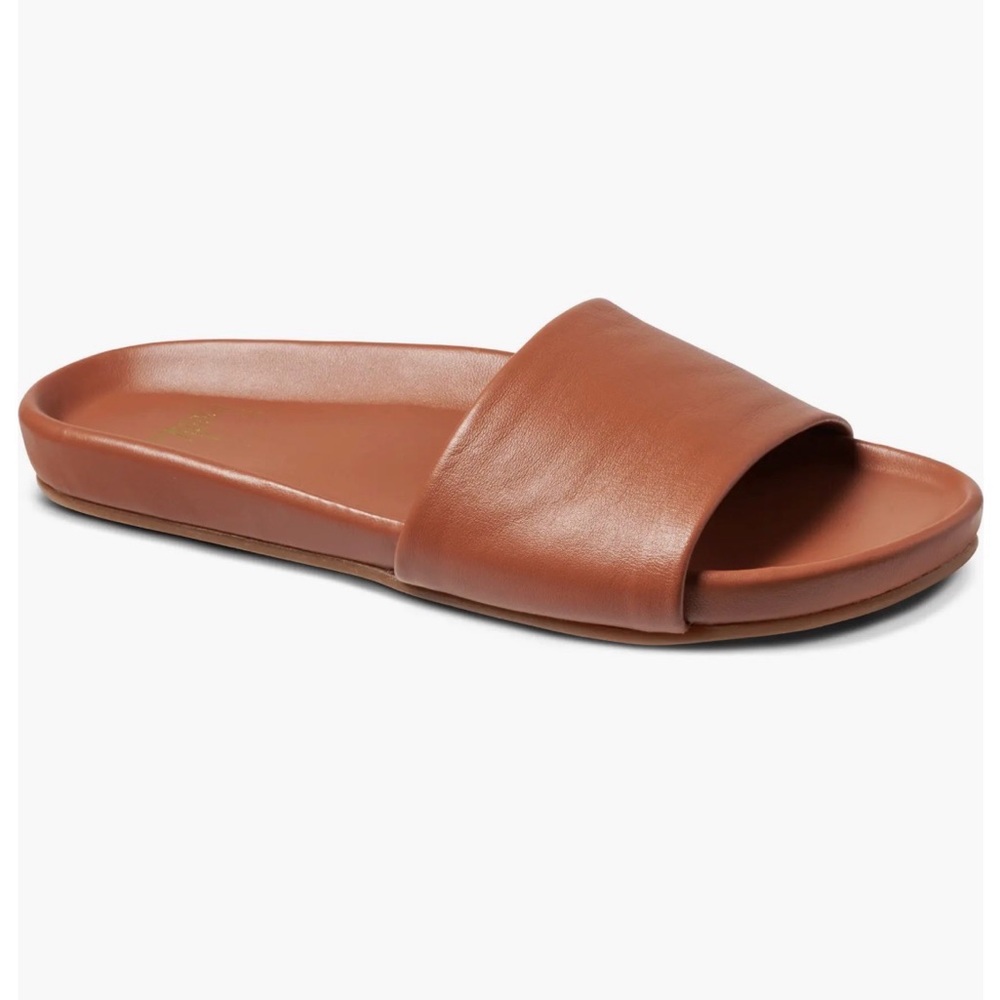 NWOB Beek Gallito Leather Slides in Tan Size 12